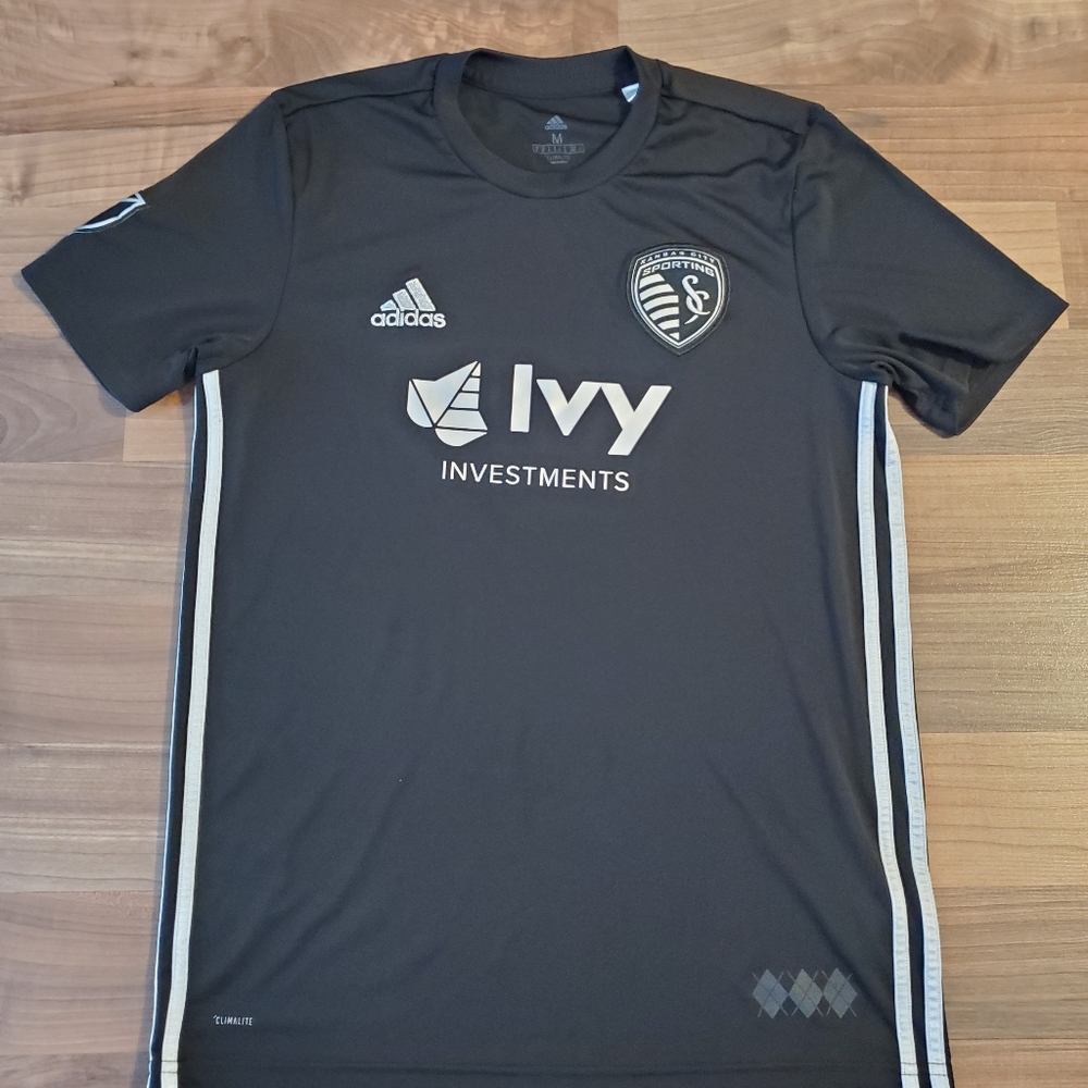 Adidas Kansas City Sporting M Black Soccer Jersey